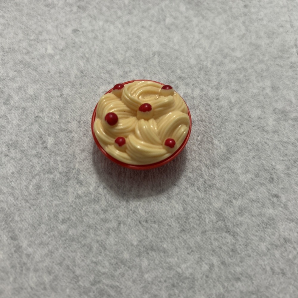 Mattel Barbie Accessories Miniature Cooking Spaghetti & Meatballs Bowl Preowned